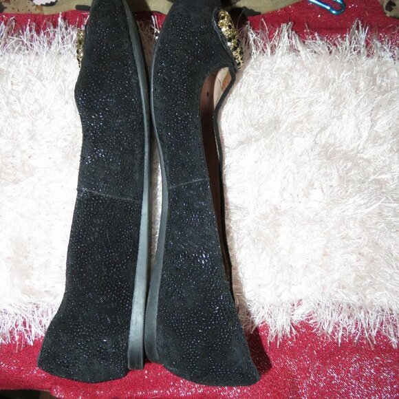BOGO Antonio Melani Black Sparkle Embellished Jaguar Ballet Flats size 7.5 - Picture 7 of 10